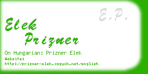 elek prizner business card